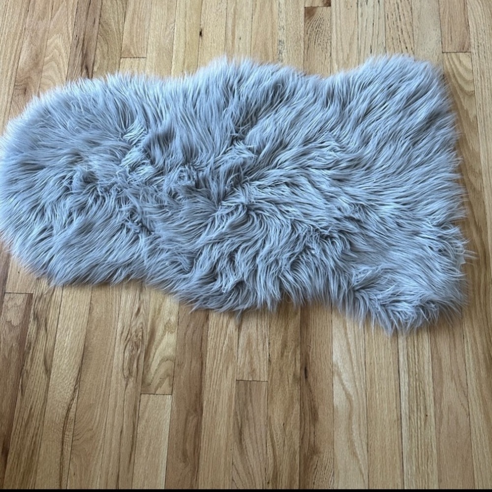 Project 62™ Faux Fur Pelt Gray Rug - Picture 2 of 8